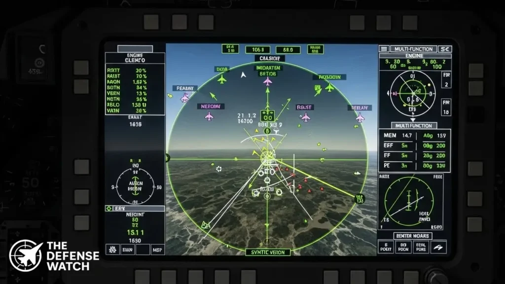 fighter jets detect threats 100 km