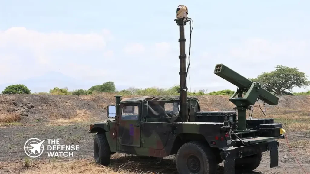 L3Harris VAMPIRE counter drone system mounted on a tactical vehicle during Balikatan 2026 military exercises in the Philippines.