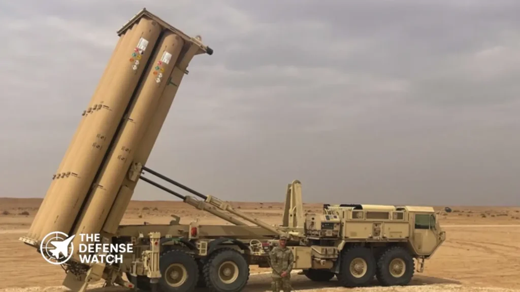 U.S. Army THAAD missile defense battery with launchers and AN/TPY-2 radar deployed during Indo-Pacific missile defense operations.