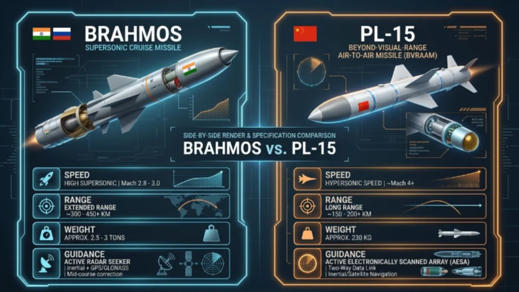BrahMos missile vs PL-15