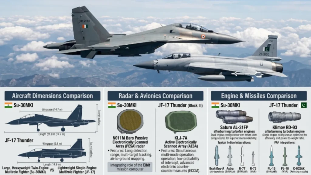 Su-30MKI vs JF-17 Thunder