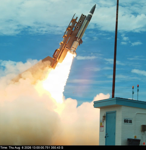 The Aegis Readiness Assessment Vehicle Six (ARAV-6) launches from Pacific Missile Range Facility