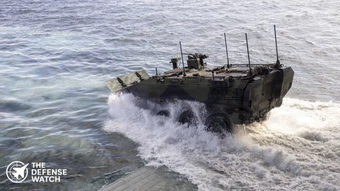 U.S. Marines amphibious combat vehicle