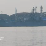 Iranian landing ship Kochi docking