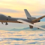 Belgian MQ-9B SkyGuardian drone conducting NATO surveillance operations from Sigonella Air Base in Italy