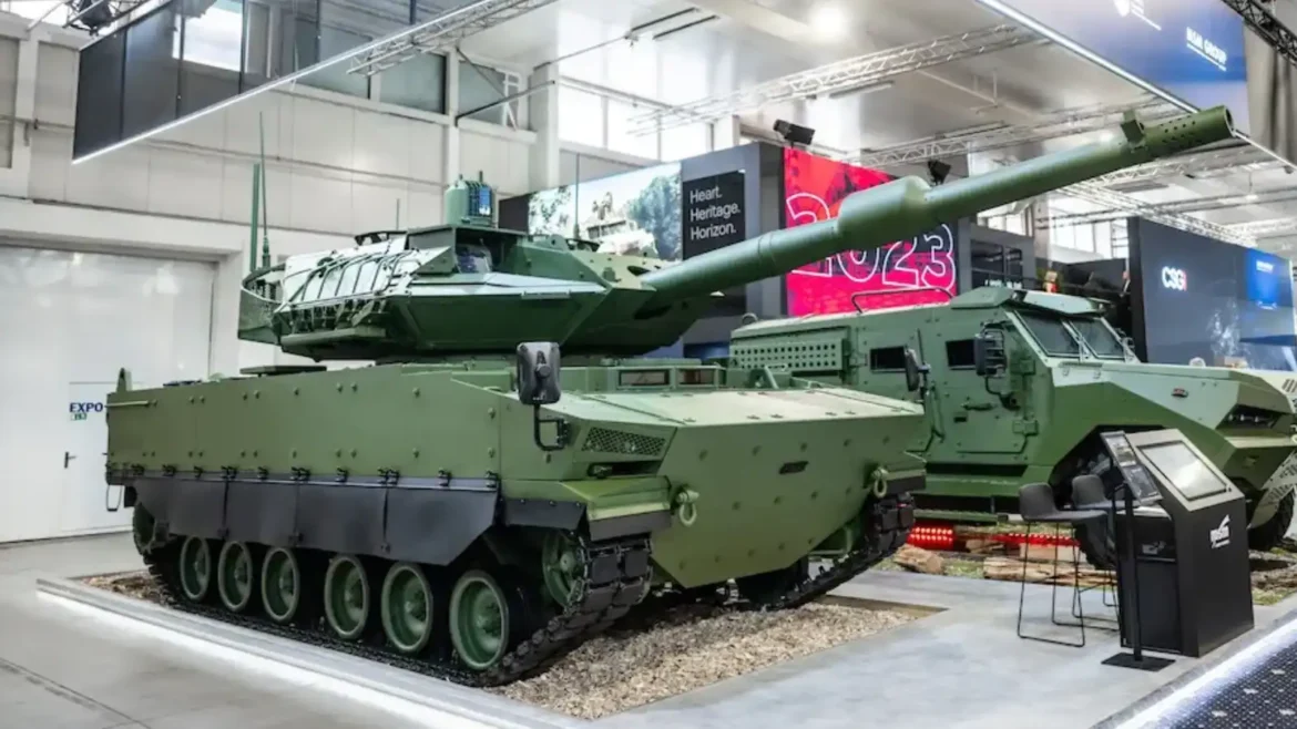 CFL-120 Karpat medium tank displayed at IDEB 2026 defense exhibition in Bratislava