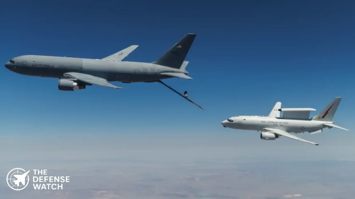 U.S. Air Force E-7 Wedgetail airborne early warning aircraft in flight