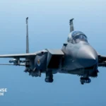 U.S. Air Force F-15EX Eagle II fighter aircraft during a flight demonstration mission