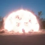 GMLRS rocket launch during joint Lockheed Martin, Northrop Grumman, and Thales Australia missile warhead testing program