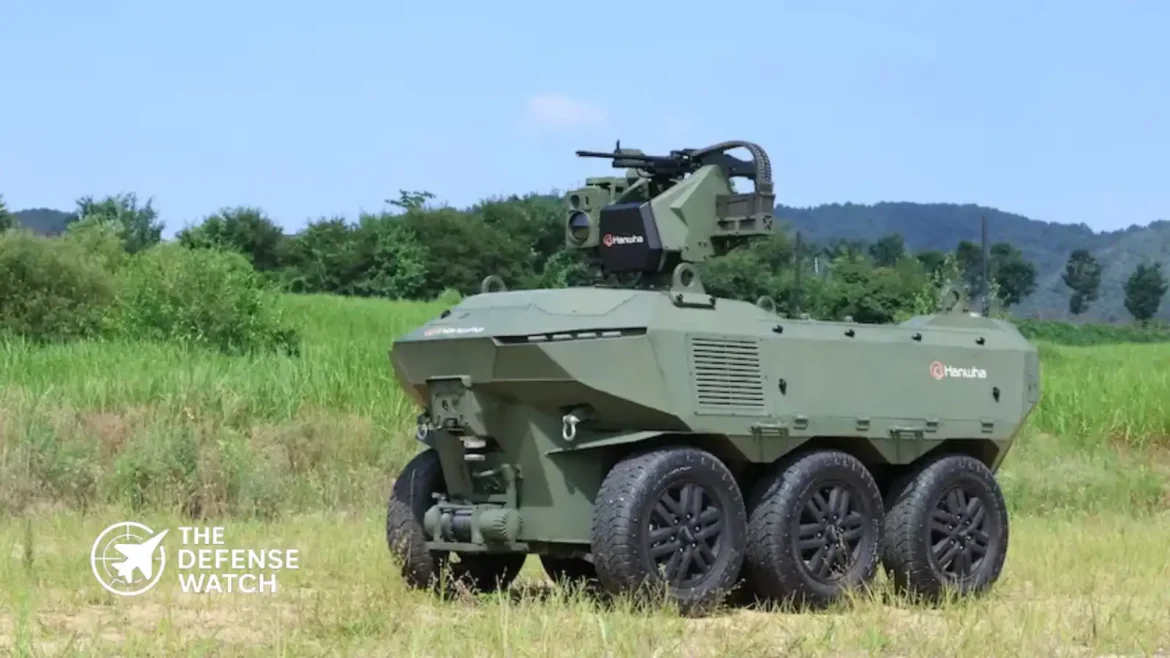 Hanwha defense systems displayed at BSDA 2026 featuring unmanned ground vehicles, AI-enabled military technologies, and European defense solutions.