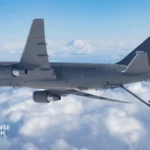 The first Israeli KC-46A Gideon tanker aircraft conducting its maiden flight in the USA.
