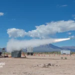 Lockheed Martin's QuadStar Next-Generation Short-Range Interceptor missile launches during its seeker characterization flight test at White Sands Missile Range, New Mexico, May 2026 — marking a 100% success rate in target acquisition.