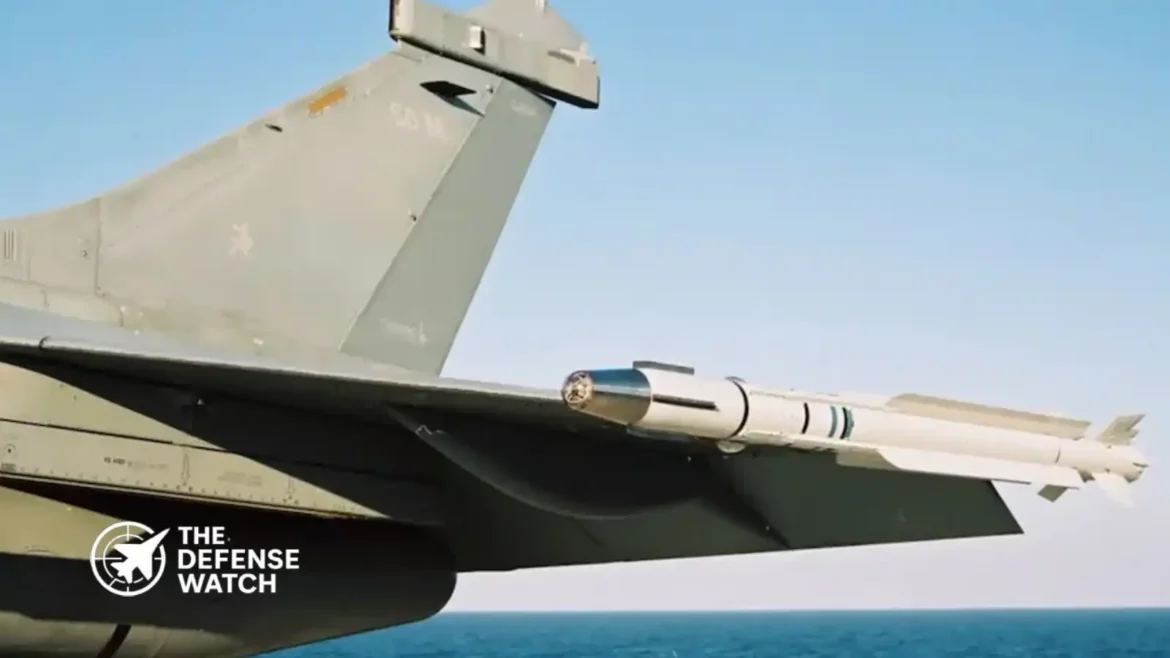 Indian Air Force fighter aircraft armed with MICA air-to-air missiles during operational readiness activities