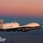 MQ-4C Triton unmanned surveillance aircraft conducting maritime intelligence mission over the Indo-Pacific region