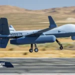 Saab LoyalEye radar integrated onto a General Atomics MQ-9B drone during airborne early warning flight testing in California