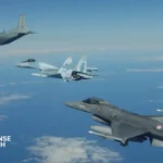 NATO fighter aircraft intercepting a Russian Su-24 strike jet over the Baltic Sea during an air policing mission.