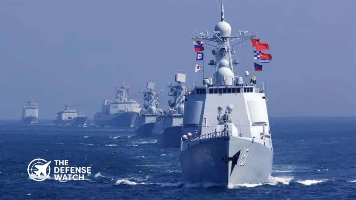 Chinese PLA Navy terminal defense system undergoing sea trials during anti-missile interception exercise in the Bohai Sea.