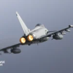 RAF Eurofighter Typhoon jets launching for NATO eastern flank air policing mission
