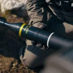 Saab Carl-Gustaf M4 recoilless rifle firing new HE 448 programmable anti-tank round during live-fire demonstration