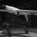 Skyeton Raybird ISR drone during a reconnaissance mission equipped with anti-interceptor capability for contested airspace operations.