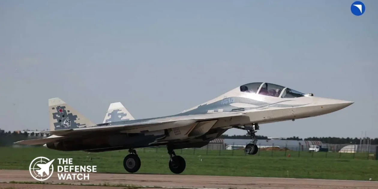 Russian Su-57D twin-seat stealth fighter concept designed for drone control and manned-unmanned teaming missions.