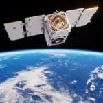 Swedish military surveillance satellite in orbit providing ISR capabilities over Northern Europe