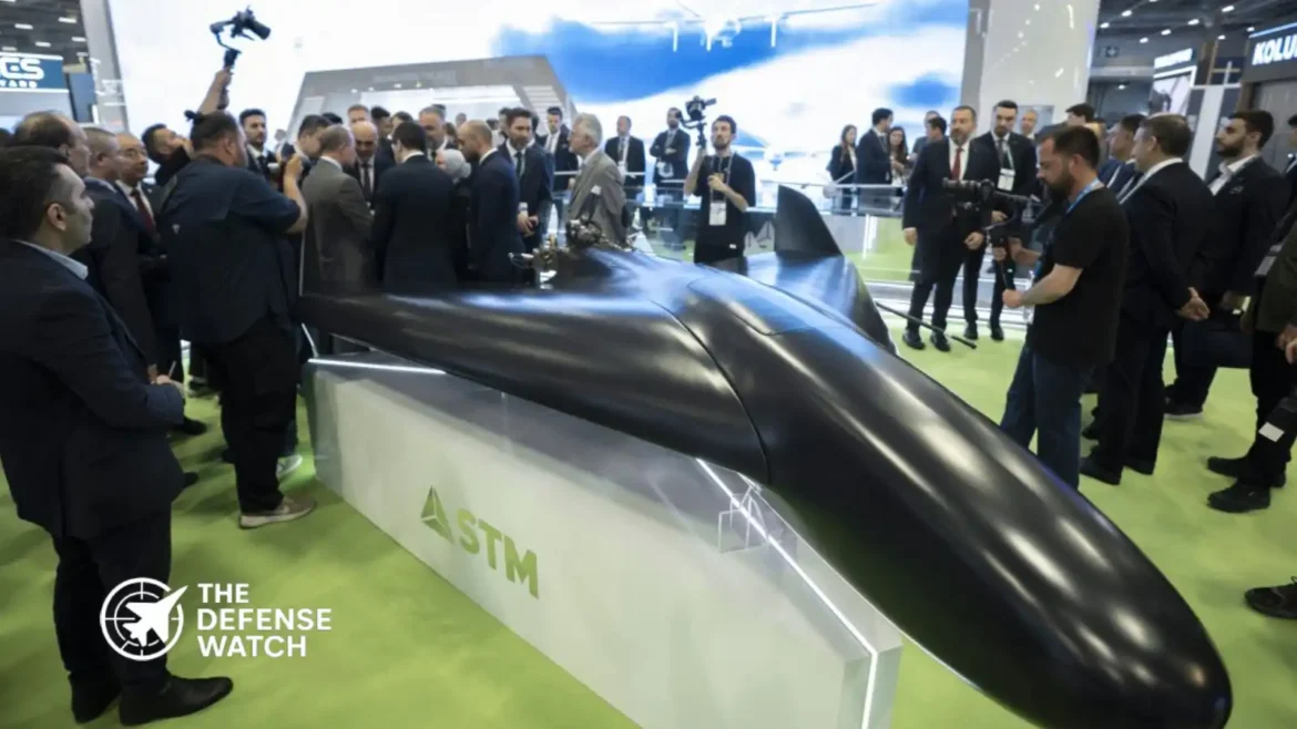 Türkiye long-range kamikaze drone with over 1000 km strike capability displayed during unveiling