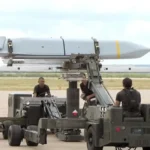 U.S. Army precision strike missiles and long-range munitions displayed during a military modernization exercise