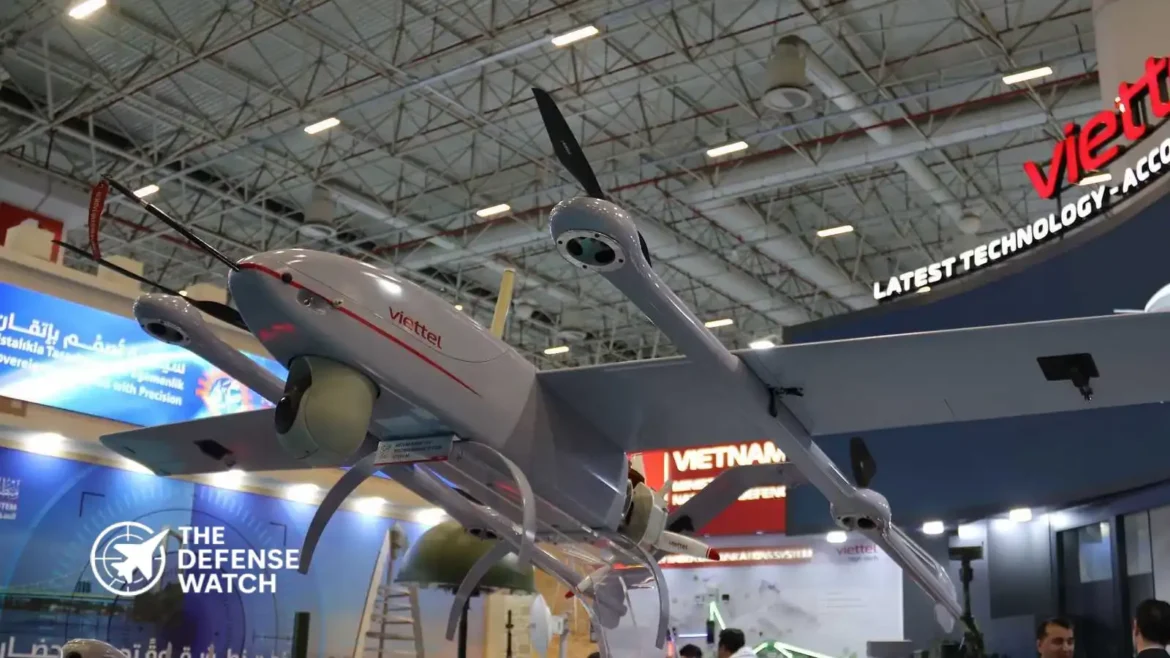 Vietnam unveils Viettel reconnaissance drones and loitering munitions for high intensity warfare modernization.