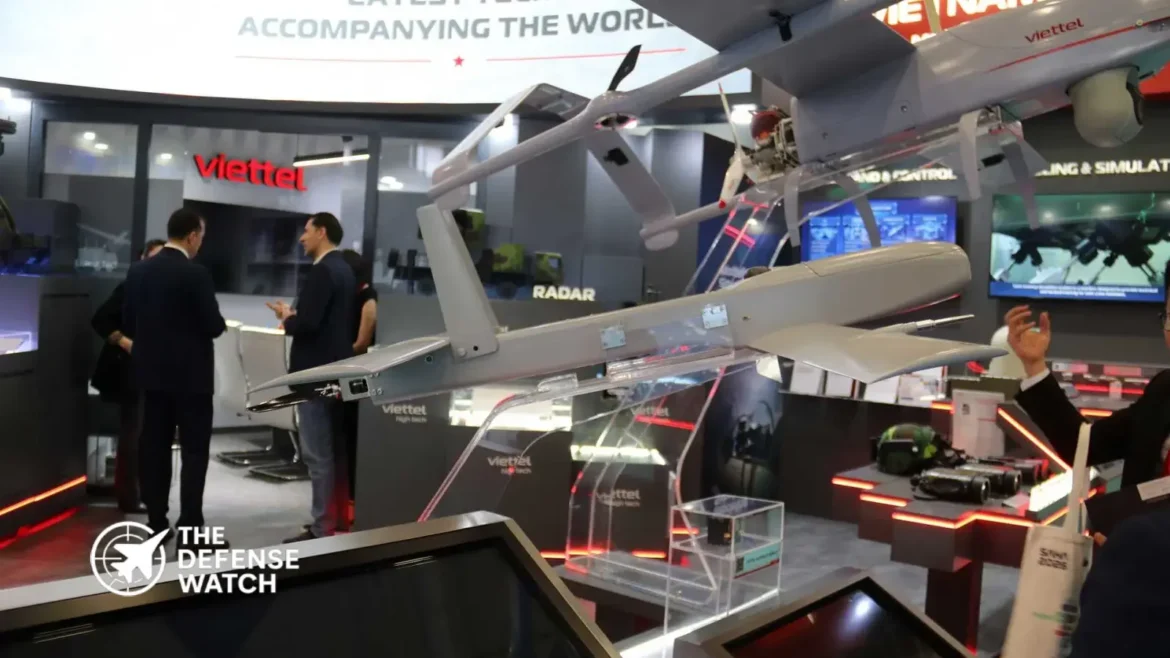 Vietnam’s Viettel displays advanced UAVs, radar systems, and electronic warfare technologies during a defense industry showcase.