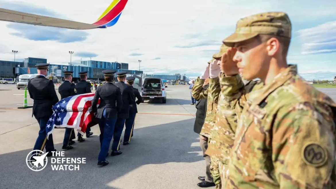 New York Army National Guard Honor Guard conducts dignified transfer of WWII airman 2nd Lt. Joseph Burke's remains at Albany International Airport, May 1, 2026.