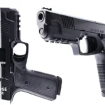 Daniel Defense H9 pistol — 7075-T6 aluminum frame with low bore axis profile and Cold Hammer Forged barrel, right-side view.