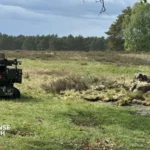 Digital Concepts Engineering autonomous ground vehicle operating during British Army field trials in support of logistics and reconnaissance missions.