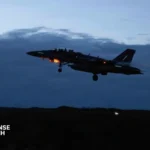 U.S. Navy EA-18G Growler electronic attack aircraft equipped with AN/ALQ-218 tactical jamming receivers during flight operations.