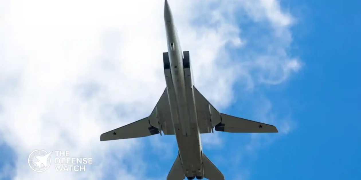 Russian Tu-22M3 strategic bomber aircraft during a training mission prior to its crash in Siberia.