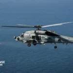 U.S. military aircraft supports maritime interdiction mission in the Gulf of Oman during CENTCOM blockade enforcement operations.