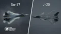 Su-57 Fighter Jet vs J-20 Fighter Jet: Stealth and Air Combat Compared