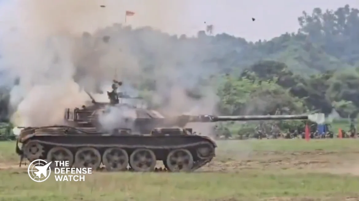Bangladesh Army Type 59 tank explosion