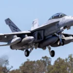 Royal Australian Air Force F/A-18F Super Hornet equipped for long-range strike operations with AGM-158 family missiles